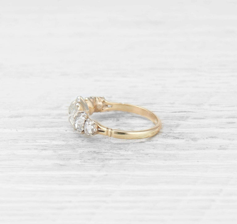 GEORGIAN FIVE STONE DIAMOND RING