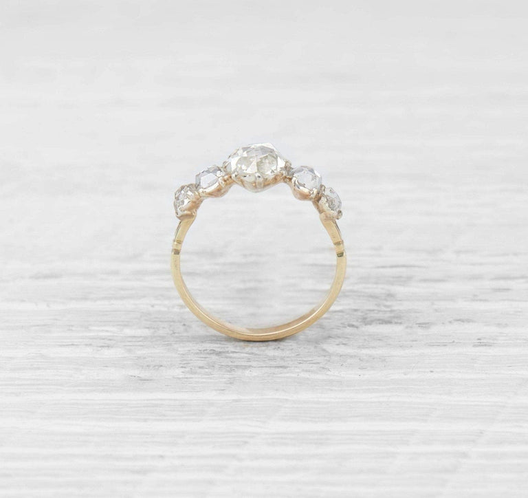 GEORGIAN FIVE STONE DIAMOND RING