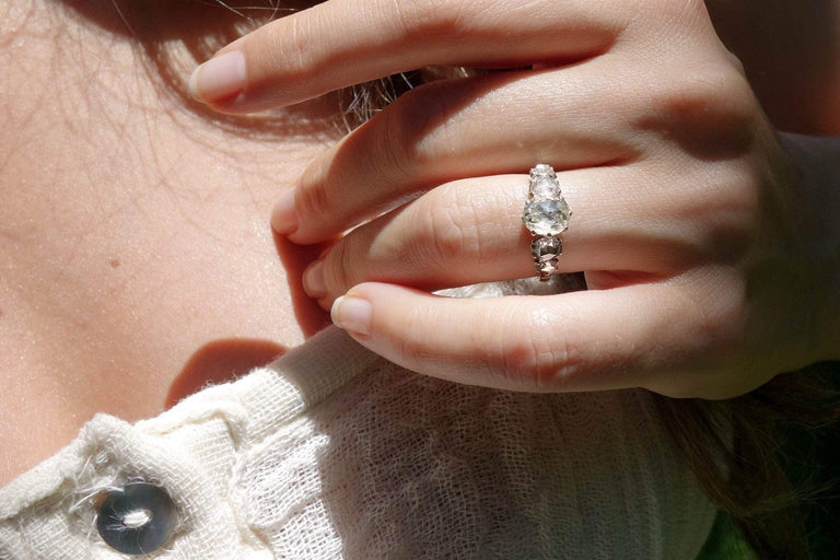 GEORGIAN FIVE STONE DIAMOND RING