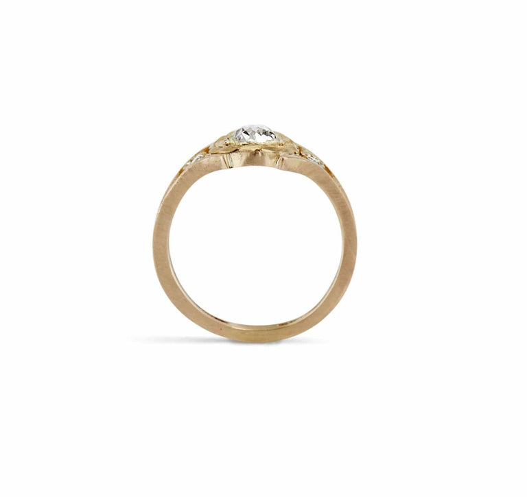 Gold Wreath Diamond Engagement Ring