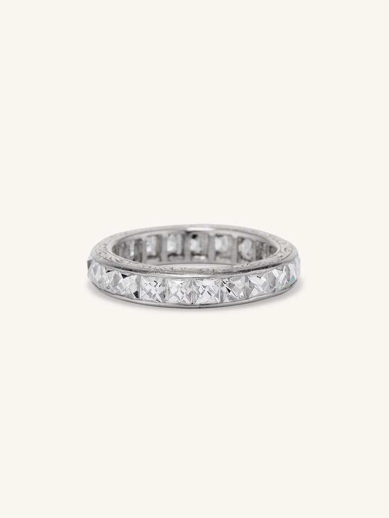 Art Deco 4.00 Carat French Cut Diamond Eternity Band