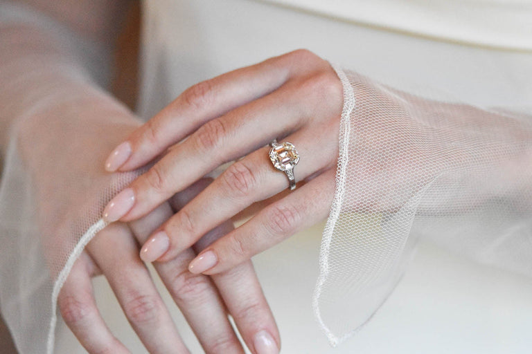 Impressive Art Deco 5.20 Carat Asscher Cut Diamond Vintage Engagement Ring