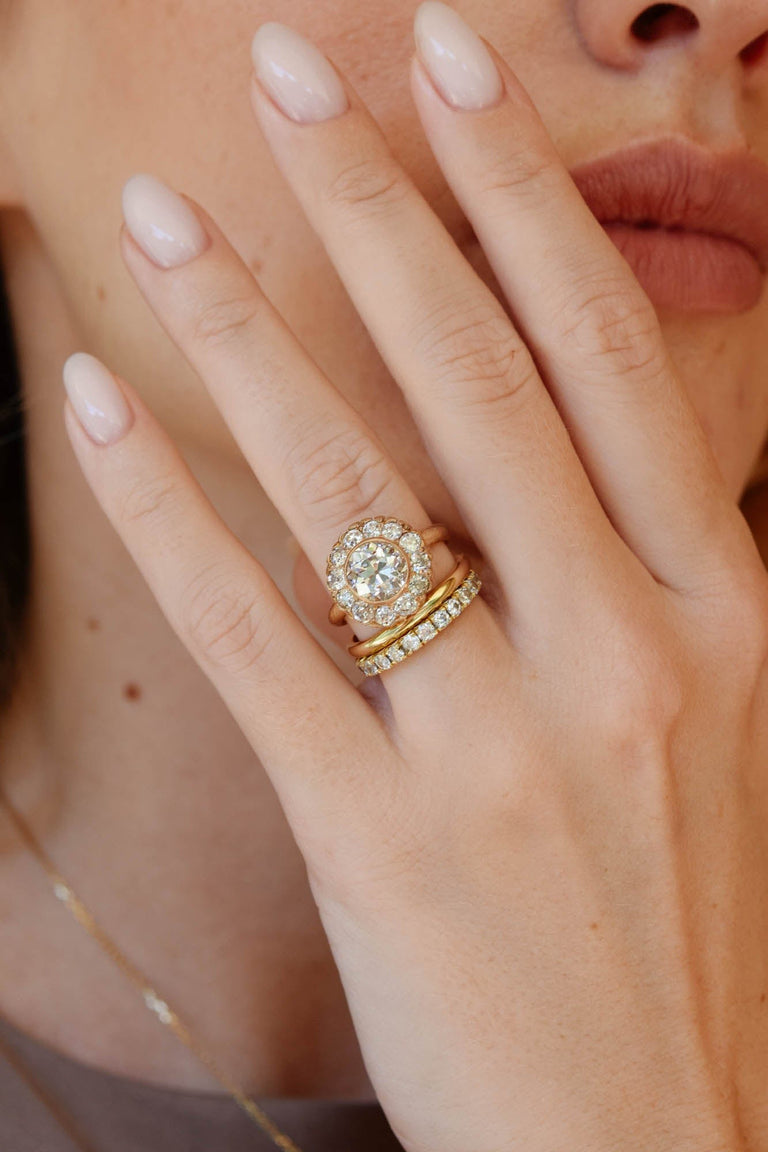 Late Art Deco 2.02 Carat Old European Cut Diamond Cluster