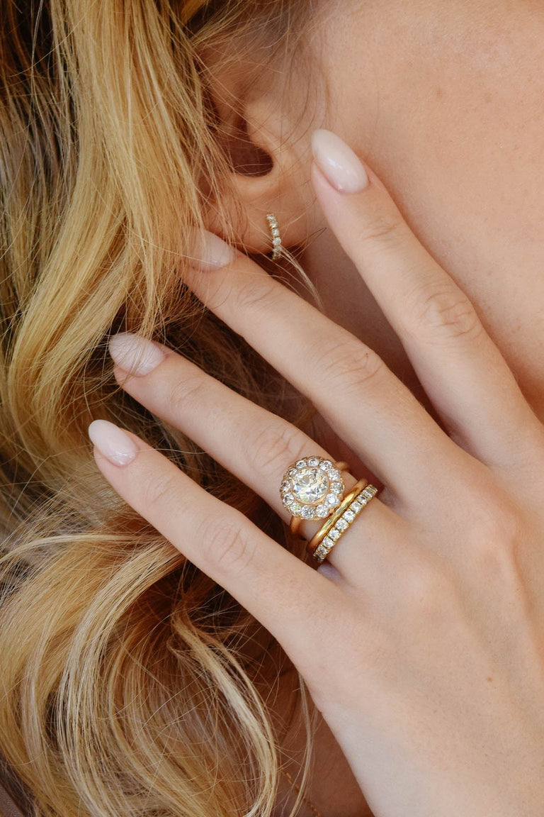 Late Art Deco 2.02 Carat Old European Cut Diamond Cluster