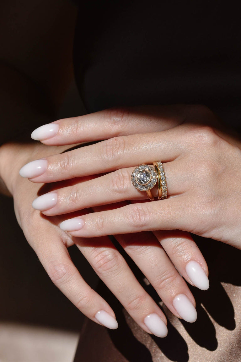 Late Art Deco 2.02 Carat Old European Cut Diamond Cluster