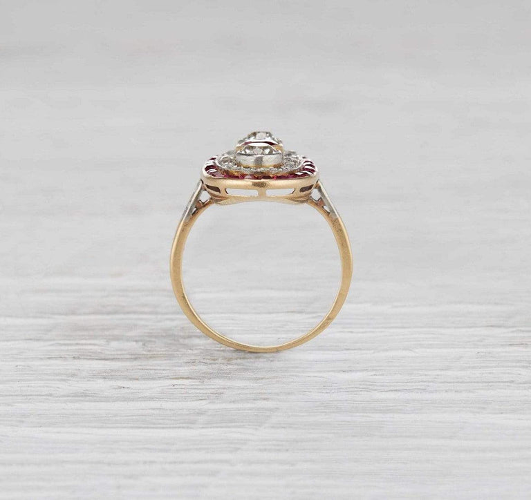 Late Edwardian Three Stone Cluster Ring