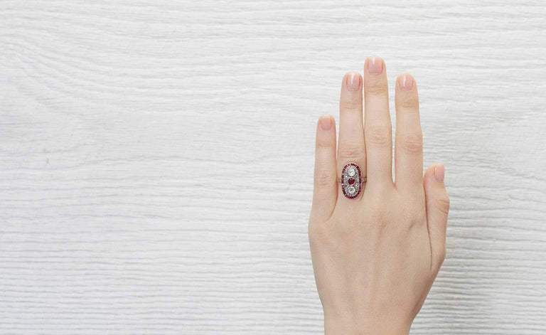 Late Edwardian Three Stone Cluster Ring