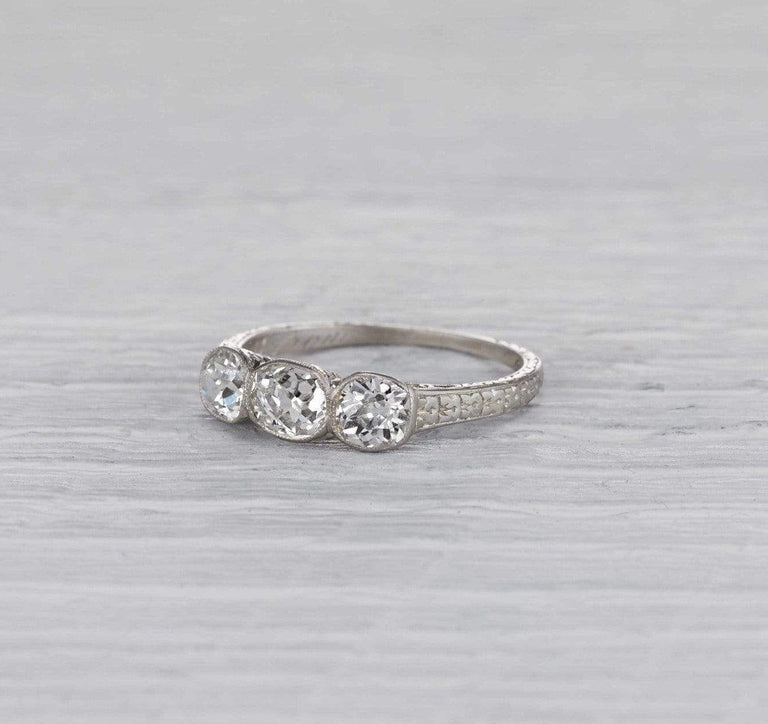 Late Edwardian Three Stone Engagement Ring