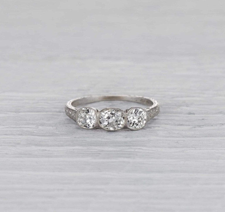 Late Edwardian Three Stone Engagement Ring