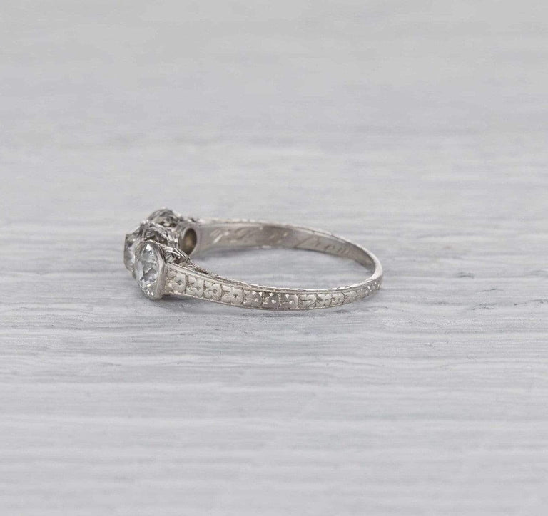 Late Edwardian Three Stone Engagement Ring