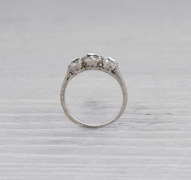 Late Edwardian Three Stone Engagement Ring