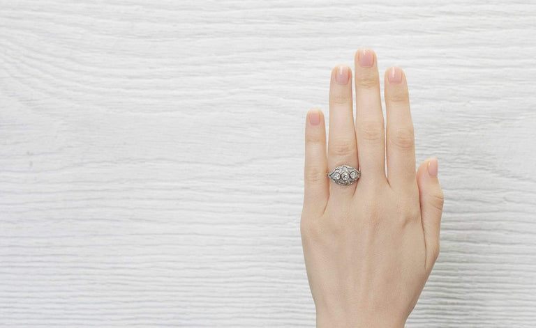 Late Edwardian Three Stone Ring