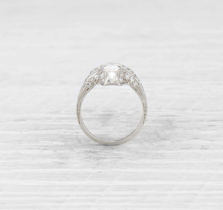 Late Edwardian Tiffany & Co. Asscher-Cut Diamond Engagement Ring