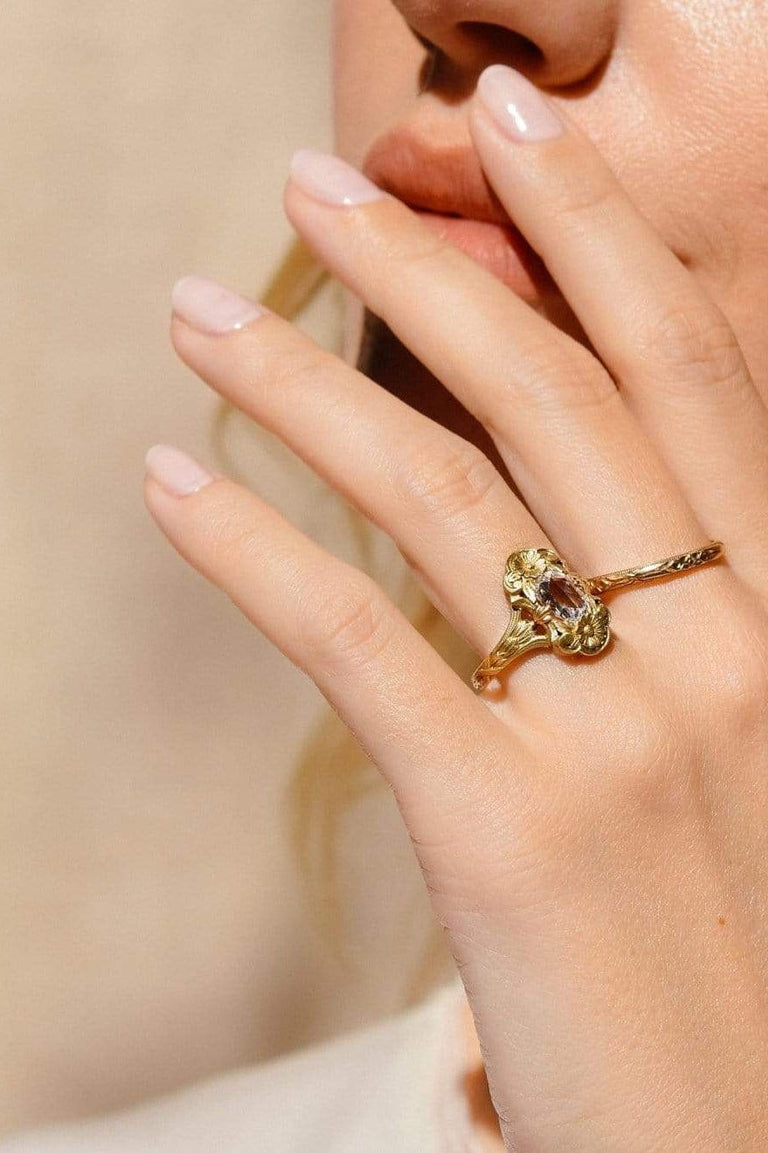 Late Georgian .79 Carat Rose Cut Diamond and Gold Engagement Ring