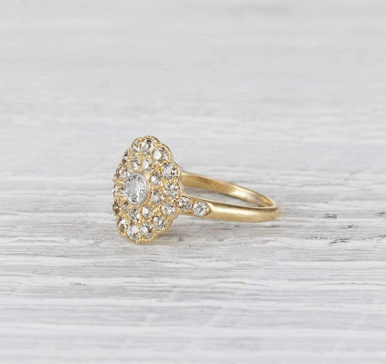 Late Victorian Diamond Cluster Ring