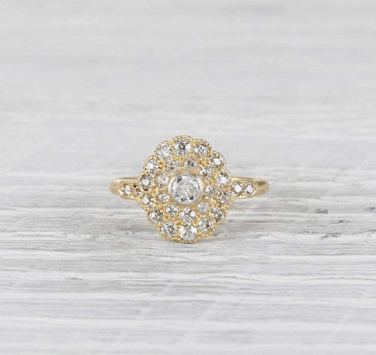 Late Victorian Diamond Cluster Ring