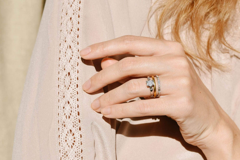 Mid-Century 1.00 Emerald-Cut Diamond Engagement Ring