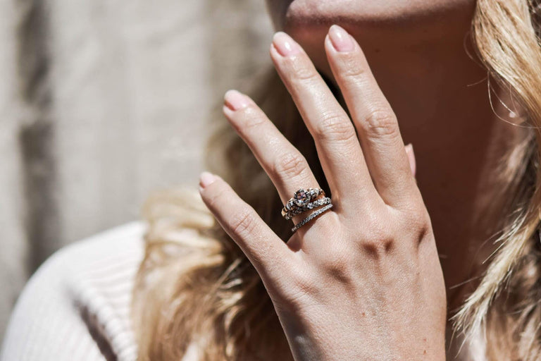 Mid-Century 1.01 Carat Rose-Cut Diamond Engagement Ring