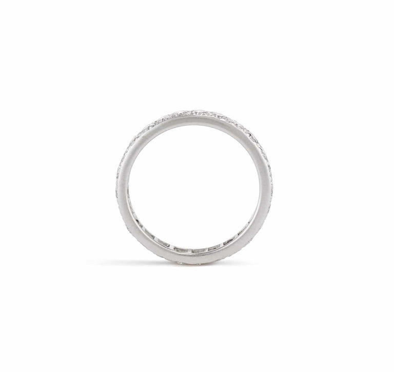 Mid-Century 1.20 Carat Diamond and Platinum Eternity Band