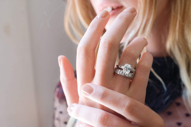 Mid Century 2.09 Carat Elongated Cushion Brilliant Cut Diamond Ring