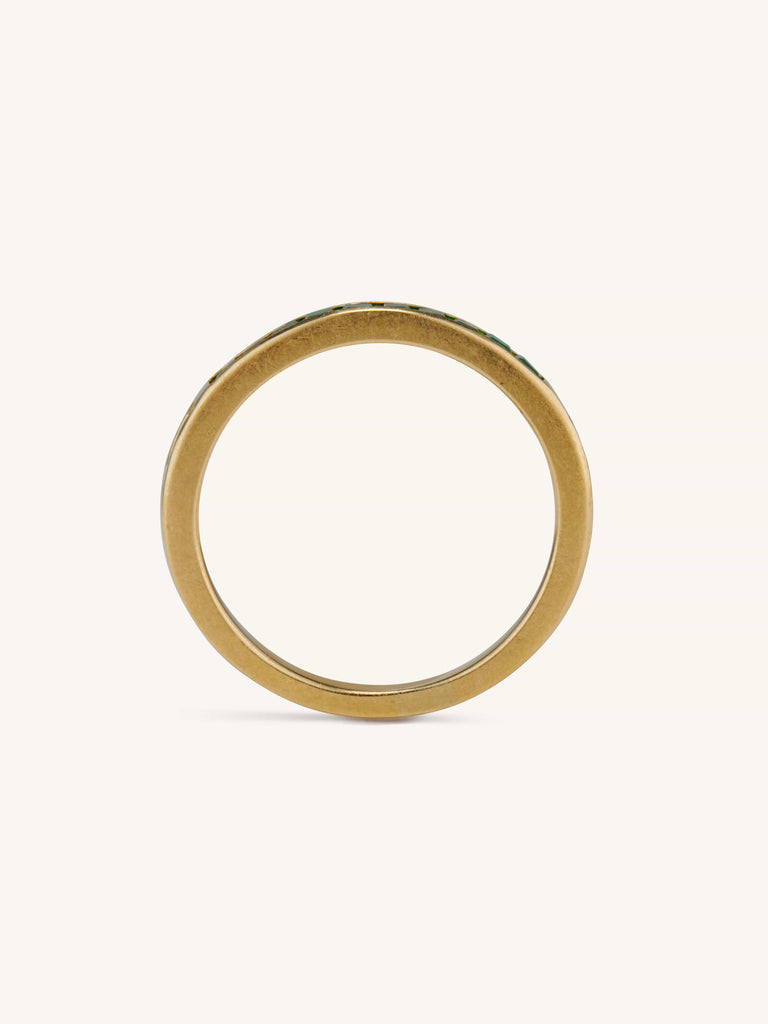 Midcentury Carré Cut Emerald Half Band Tiffany & Co.