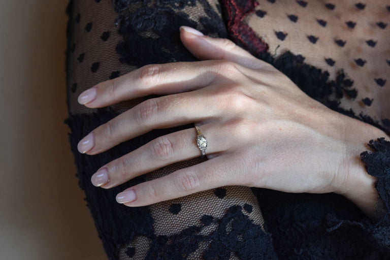 Midcentury Tiffany & Co. Round Brilliant Cut Diamond Solitaire Vintage Engagement Ring