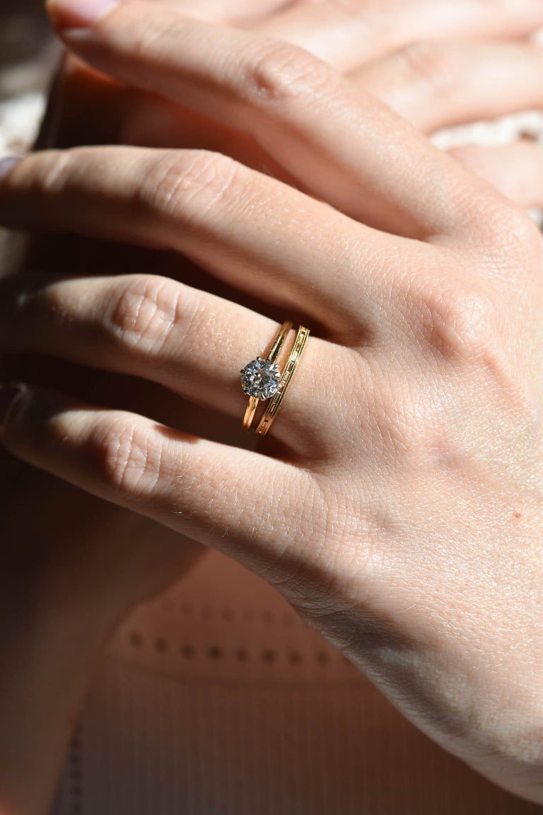 Iconic Tiffany & Co. .96 Carat Old European Cut Diamond Six-Prong Gold Vintage Solitaire Engagement Ring