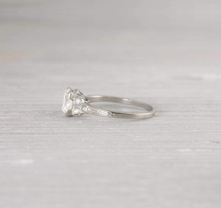 One Carat Diamond Vintage Engagement Ring