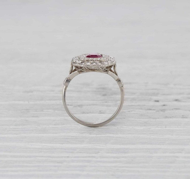 One Carat Edwardian Ruby & Diamond Ring