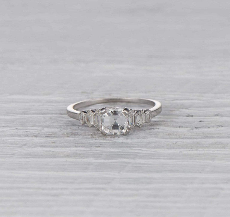 One Carat Art Deco Engagement Ring