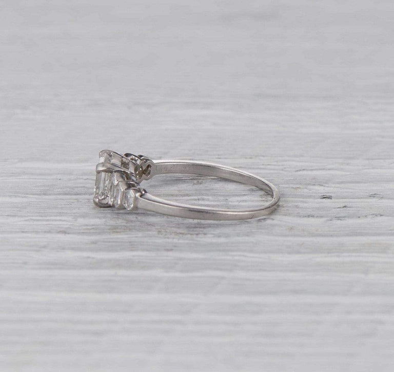 One Carat Art Deco Engagement Ring