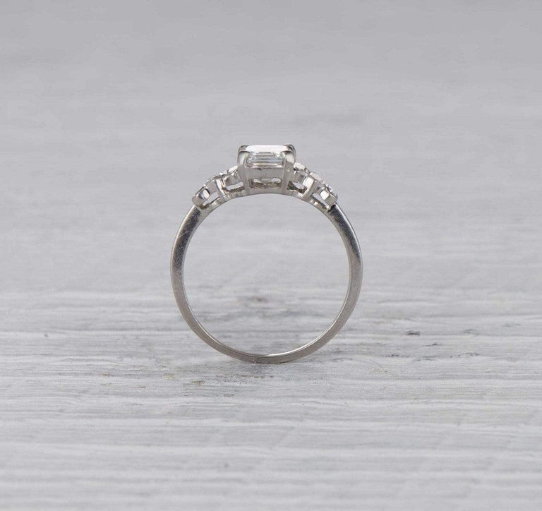 One Carat Art Deco Engagement Ring