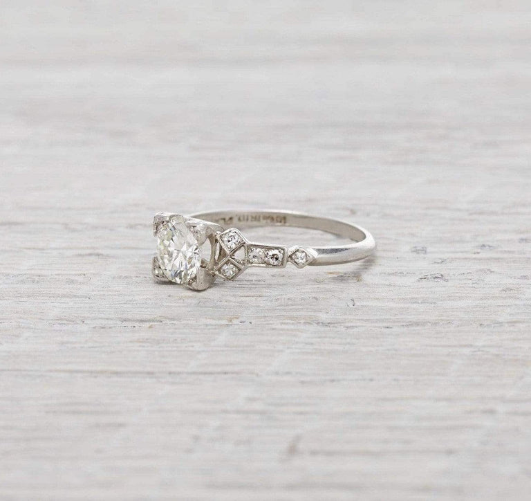 One Carat Vintage Art Deco Engagement Ring