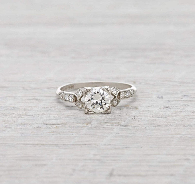 One Carat Vintage Art Deco Engagement Ring
