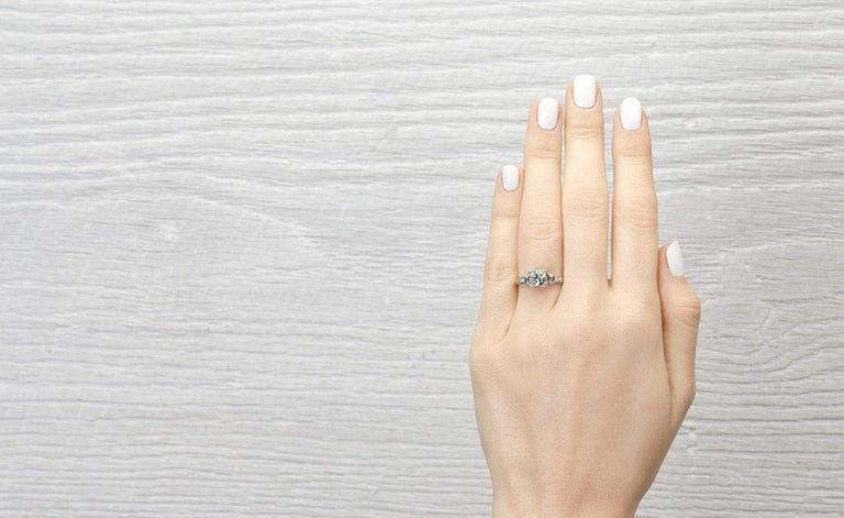 One Carat Vintage Art Deco Engagement Ring
