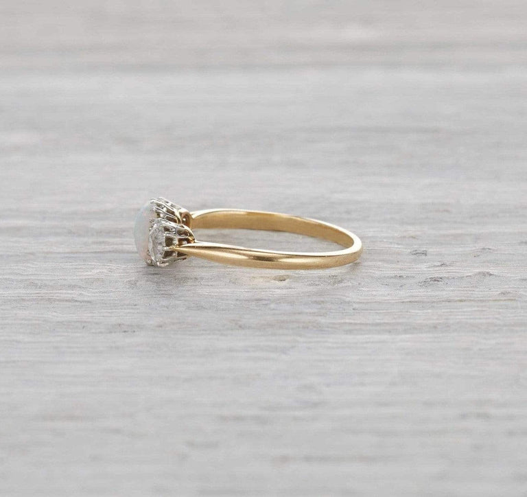 Opal & Diamond Edwardian Engagement Ring