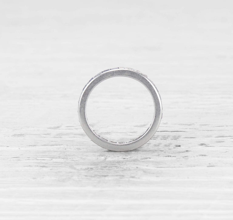 OSCAR HEYMAN SAPPHIRE AND DIAMOND ETERNITY BAND