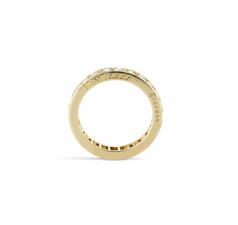 Rare Van Cleef & Arpels Transitional Cut Diamond Yellow Gold Band