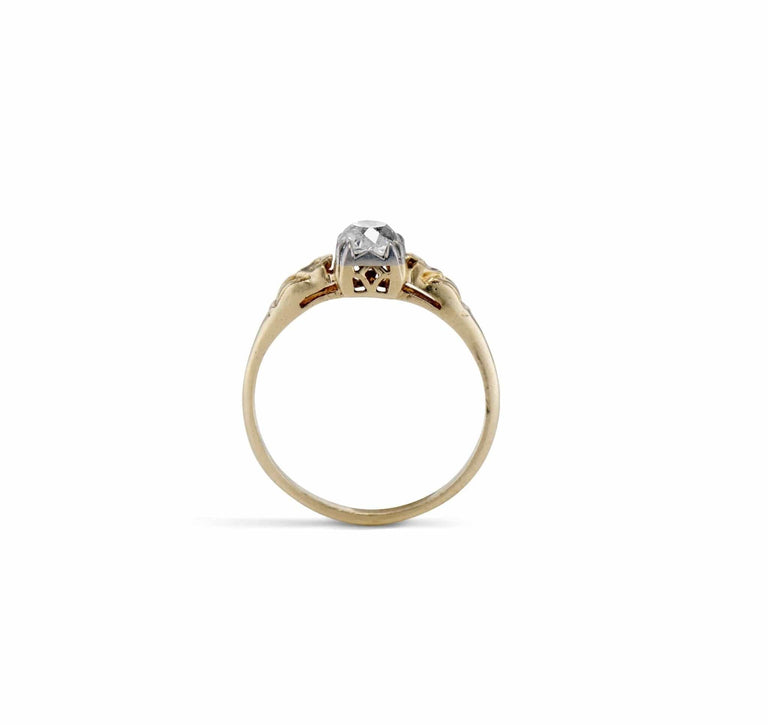Retro .55 Old Mine Cushion Diamond Engagement Ring