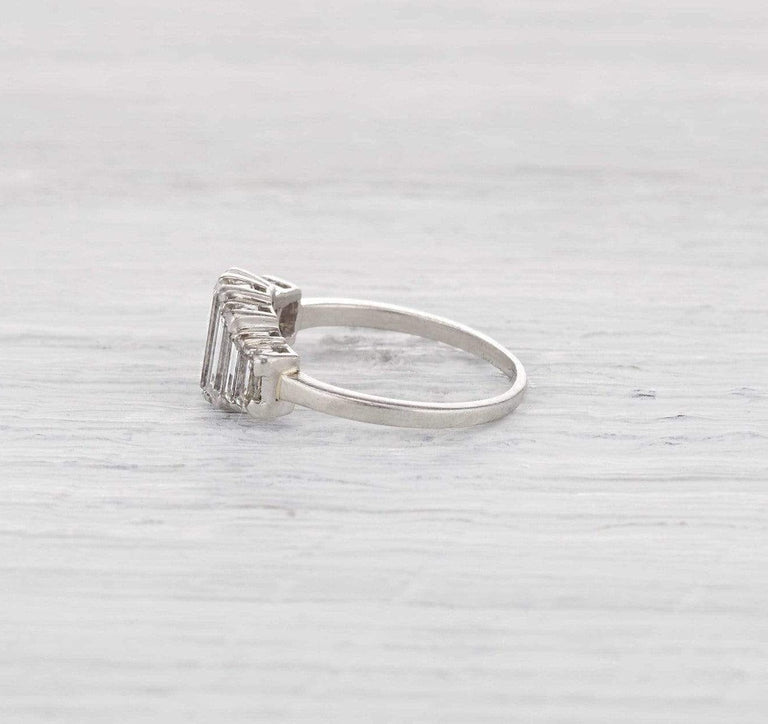 Retro Seven Stone Engagement Ring