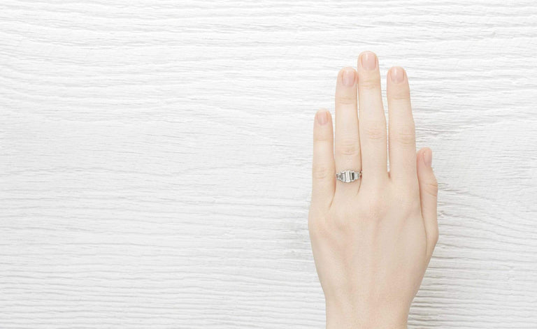 Retro Seven Stone Engagement Ring