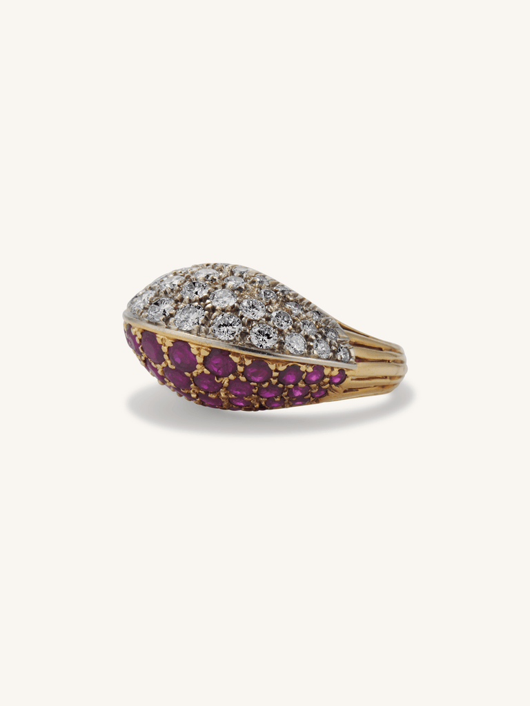 Ruby & Diamond Cocktail Ring
