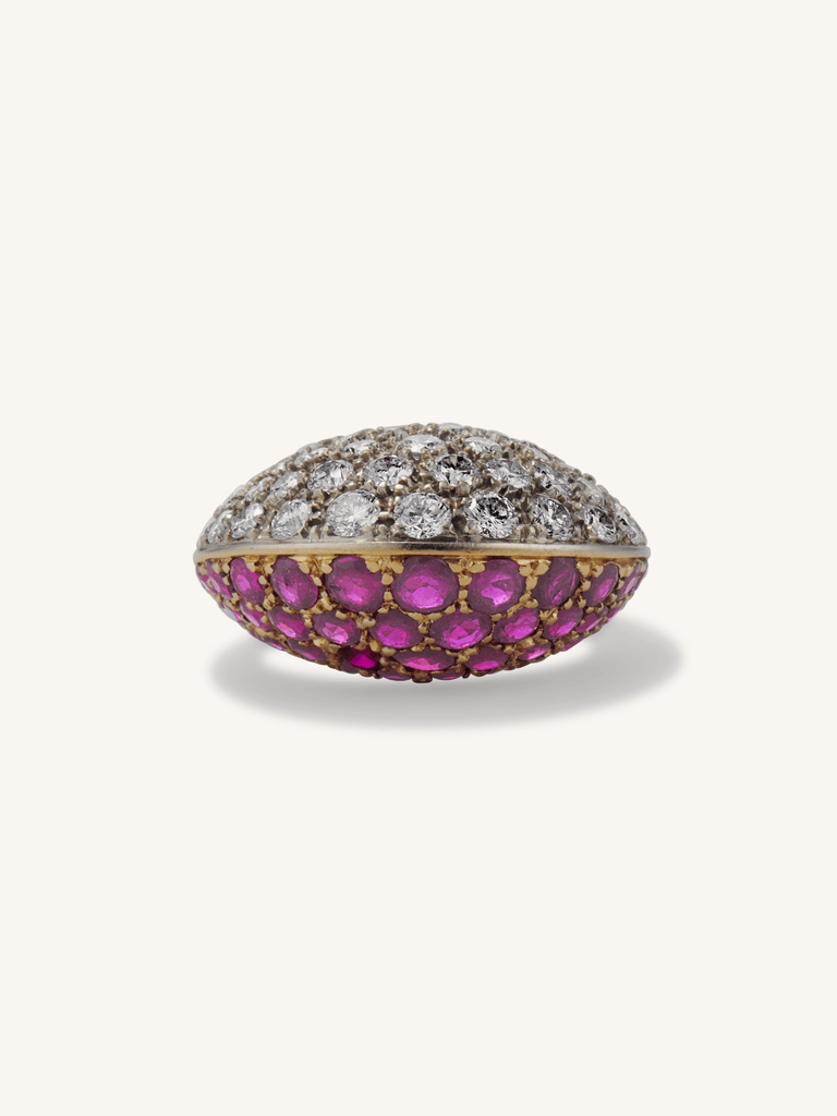 Ruby & Diamond Cocktail Ring