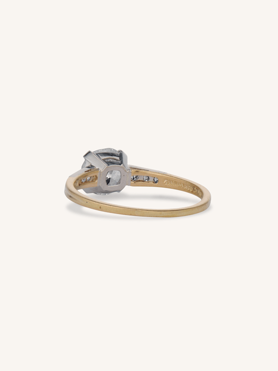 Midcentury Tiffany & Co. 1.24 Carat Round Cut Diamond Engagement Ring
