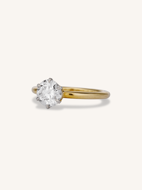 Art Deco Tiffany & Co. 1.24 Carat Transitional Cut Diamond Solitaire Engagement Ring