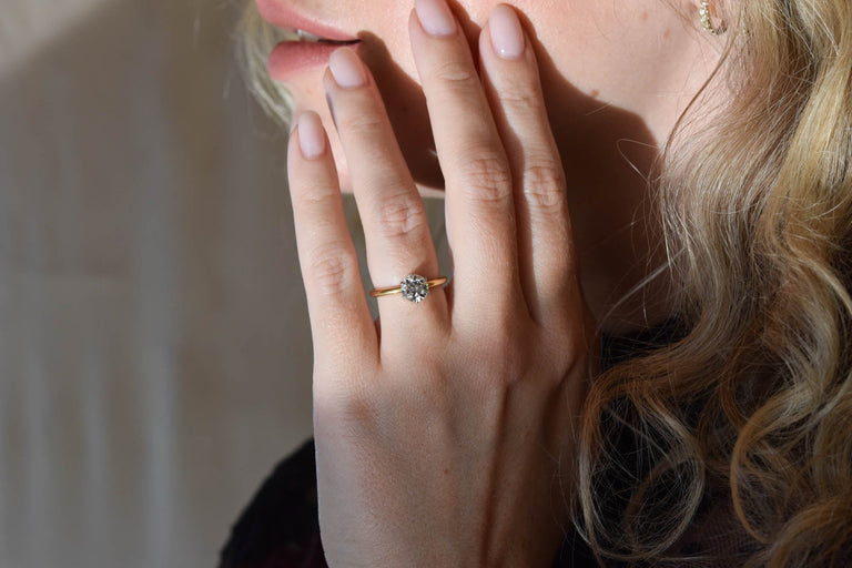 Tiffany & Co. 1.24 Carat Transitional Cut Diamond Solitaire Vintage Engagement Ring