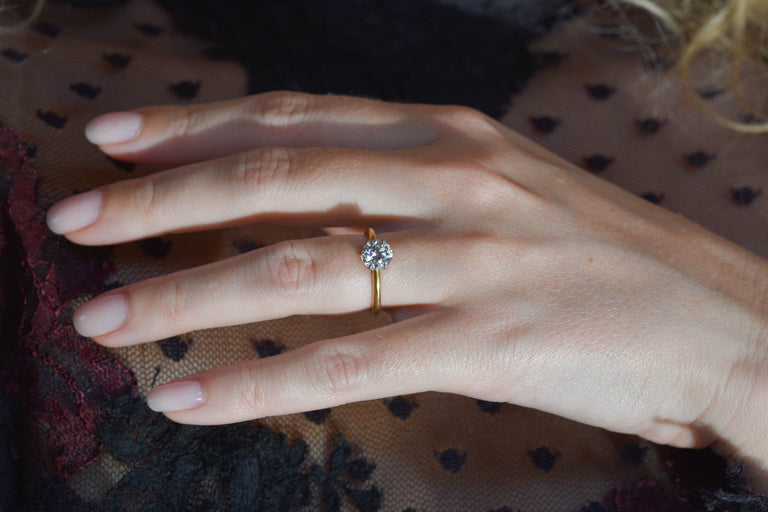 Tiffany & Co. 1.24 Carat Transitional Cut Diamond Solitaire Vintage Engagement Ring