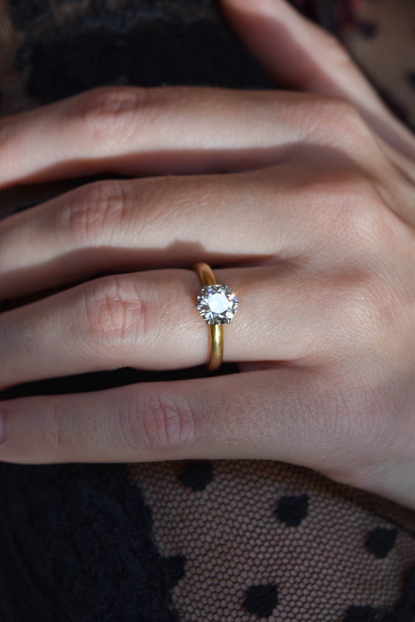 Tiffany & Co. 1.52 Carat Old European Diamond Solitaire Vintage Engage ...