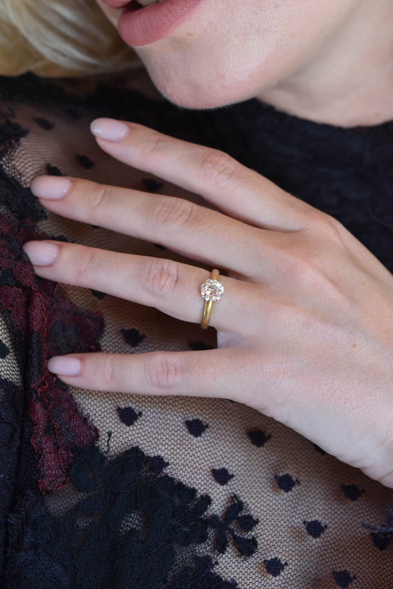 Tiffany & Co. 1.52 Carat Old European Diamond Solitaire Vintage Engagement Ring