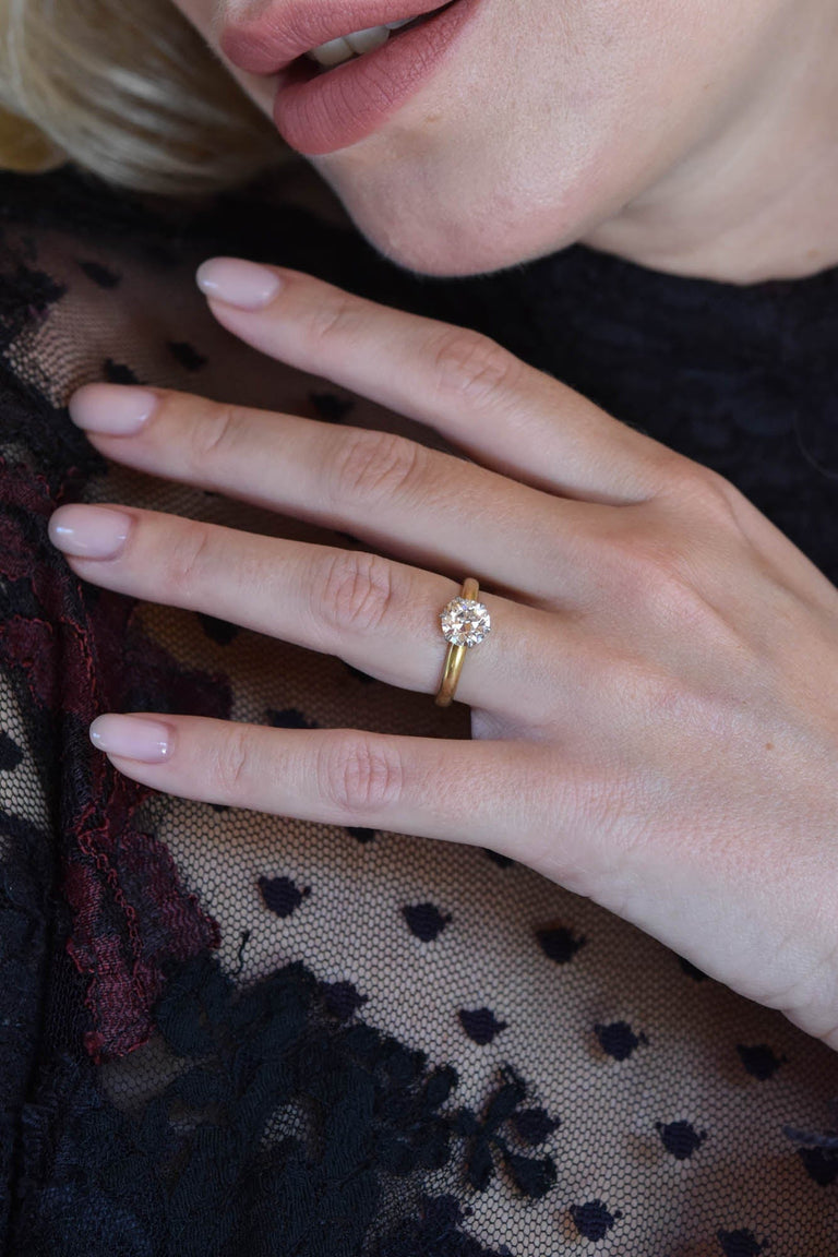 Tiffany & Co. 1.52 Carat Old European Diamond Solitaire Vintage Engagement Ring